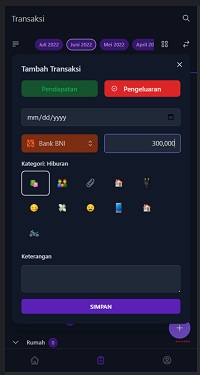 Aplikasi Keuangan React